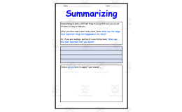Summarizing Activities