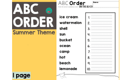 Summer ABC Order
