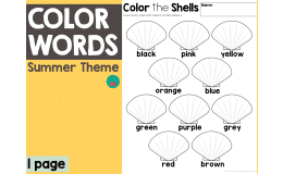 Summer Color Words