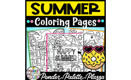 Summer Coloring Pages - Set 1