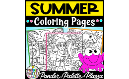 Summer Coloring Pages - Set 2