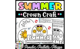 Summer Crown Craft - Color Cut and Glue
