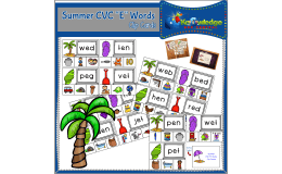 Summer CVC "E" Words Clip Cards - EBOOK