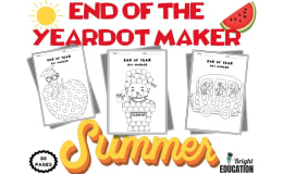 Summer Dot Maker – End of the Year Coloring Sheets