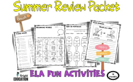 Summer Review Packet 1st & 2nd Grade – ELA End of the Year Activities