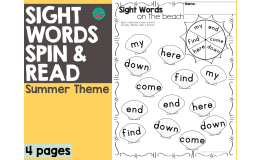 Summer Sight Word Spin & Read