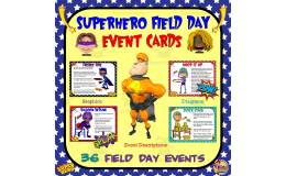 Superhero Field Day Event Cards