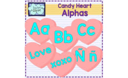 Sweet Conversation Candy Hearts Clipart | A-Z Alphabet Letters Set