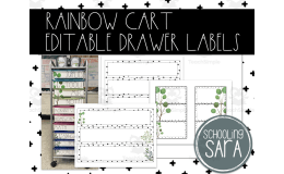 Swiss Cross 10 Drawer Cart Labels