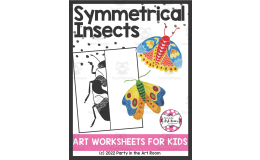 Symmetrical Insects | Art Worksheets for Kids.