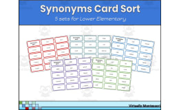 Synonym Card Sort for Lower Elementary
