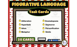 Task Cards: ELA Figurative Language - School Theme