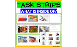 TASK STRIPS| WHAT IS INSIDE OF| VOCABULARY REASONING CARDS