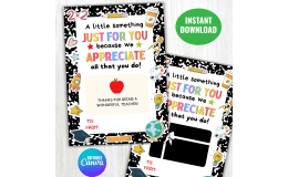 Teacher appreciation gift card holder | End of the Year Teacher Thank