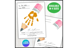Teacher Appreciation Week Handprint Craft Art - End of Year Thank You