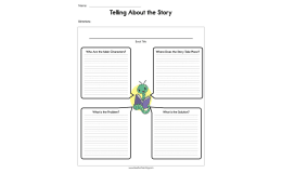 Telling About the Story Worksheet
