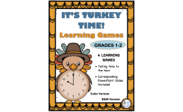 Telling Time to the Hour Learning Games with Tom Turkey
