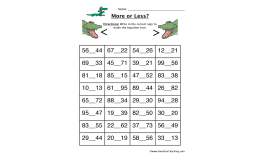 Tens More or Less Worksheet
