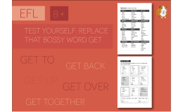 Test Yourself: Replace That Bossy Word 'Get' (EFL Work Pack) 8+