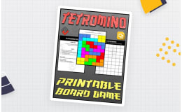 Tetromino Printable Board Game (Editable Google Slides)