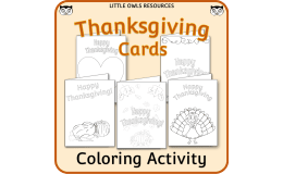 Thanksgiving Card Templates - Coloring Activity