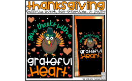 Thanksgiving November Bulletin Board Kit, Door Decoration Set, or Poster