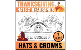 Thanksgiving Turkey Crowns / Hats Craft Acitivity for Preschool and Ki