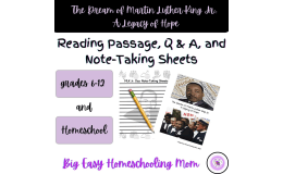 The Dream of Martin Luther King, Jr.: A Legacy of Hope Reading Passage