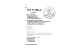The Tempest Act 1 Quiz