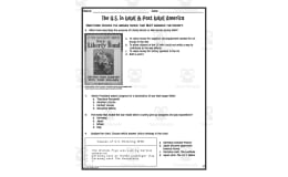 The U.S. in WWI + Post WWI America Assessment Study Guide