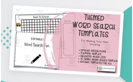 Themed Word Search Templates | Editable