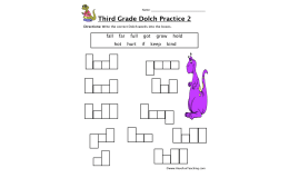 Third Grade Sight Words F to K Worksheet