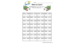 Thousands More or Less Worksheet