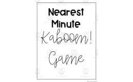 Time to the Nearest Minute Kaboom Game