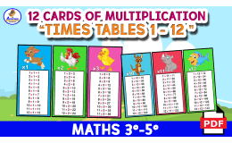 TIMES TABLES 1 TO 12 - Animal Theme