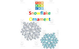 TinkerCAD step-by-step instructions for Snowflake Ornament