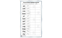 Trace and Write Spelling Activity
