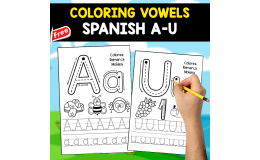 TRACING AND COLORING SPANISH VOWELS 1 FREE RESOURCE