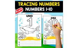 TRACING NUMBERS MINIBOOK FOR KIDS | NUMBERS 1 TO 10