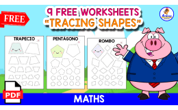 TRACING SHAPES IN SPANISH | 9 WORKSHEETS