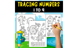TRACING THE NUMBERS 1 TO 9 | FREE MINIBOOK FOR KIDS