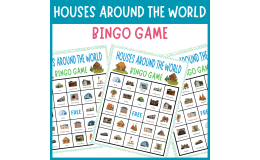 Traditional houses around the world bingo game world activities
