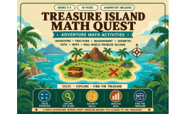Treasure Island Math Quest |Fractions,Geometry,Measurement | Grade 3-5