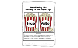 True or False Equations Activity