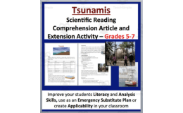 Tsunamis - Digital Science Reading Article - Grades 5-7