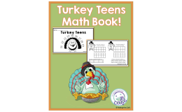 Turkey Teens Math Book | Thanksgiving Number Activity