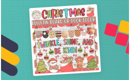Twinkle, Shine: Cowboy Christmas Bulletin Board or Door Decor Kit
