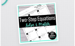 Two-Step Equations – Solve and Match Worksheet