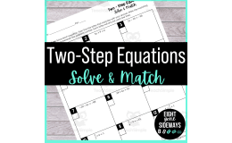 Two-Step Equations – Solve and Match Worksheet