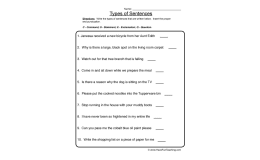 Types of Sentences Worksheet